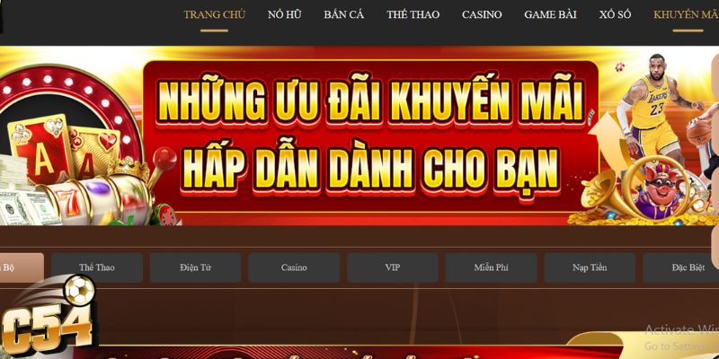 Trải nghiệm các cơ hội hấp dẫn nhận khuyến mãi C54